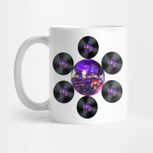 Disco Record Flower Mug